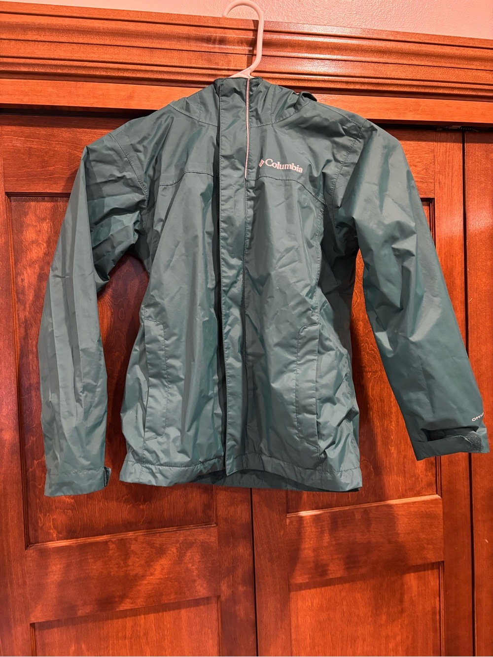 Columbia Kids' Green Hooded Waterproof Rain Jacket- size S (8)